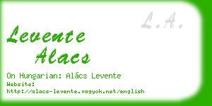levente alacs business card