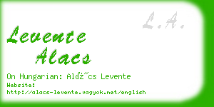 levente alacs business card